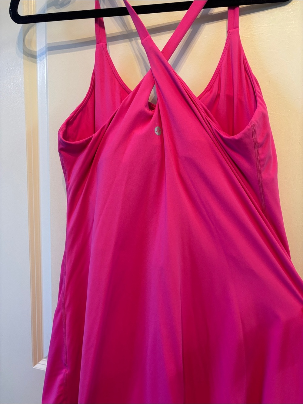 HALARA Hot Pink Crisscross-Back Active Tank Dress